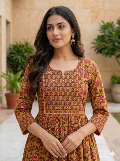 Mustard Lily Midi dress